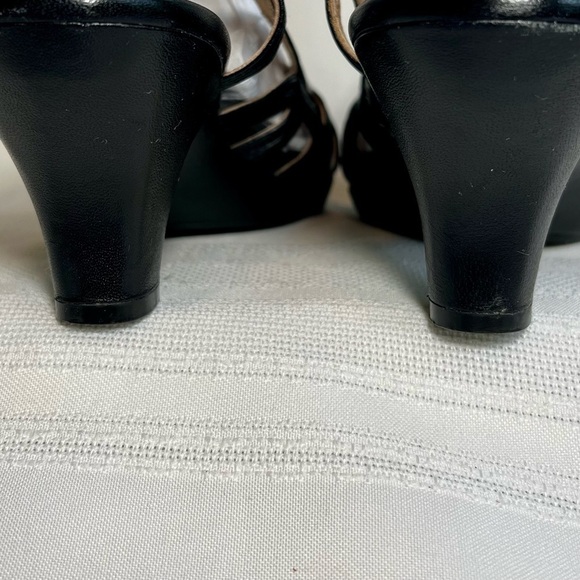 Sofft Black Leather Slingback Heeled Dress Sandals Sz 9M EUC - Picture 9 of 12